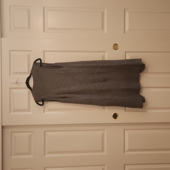 Sweater Vest Gray Open Front Cable Stitch Size S - Picture 5 of 5